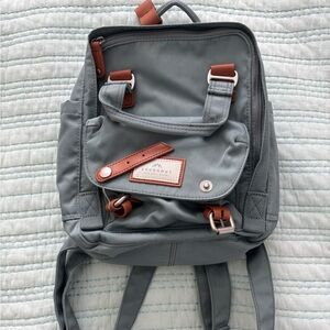 Doughnut Macaroon Backpack - Green/Blue with Brown Accents